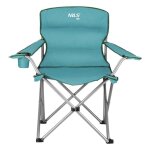 Chaise de camping pliante - nils camp - nc3079 - verte - acier massif 22 mm - oxford 600d - charge 130 ...
