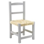 Chaise enfant en bois - aubry gaspard - nce 1240 - gris - vintage - 1 place