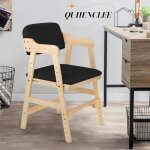Chaise enfant - r�glable en hauteur - 48 * 46 * 78cm - convient � tous les �ges - chaise d�tude - noire ...
