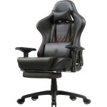 Chaise gaming ergonomique - dowinx - accoudoirs 4d - massage usb - repose - pieds - noir Chaise gaming ergonomique - dowinx - accoudoirs 4d - massage usb - repose - pieds - noir