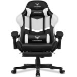 Chaise gaming - mod�le standard - repose - pieds t�lescopique - dossier inclinable 139� - cuir blanc