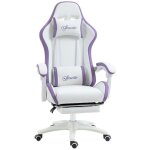 Chaise gaming - vinsetto - ergonomique avec dossier inclinable � 135� - et soutien lombaire appui - t�te ...