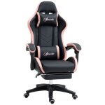 Chaise gaming - vinsetto - ergonomique avec dossier inclinable  135 - et soutien lombaire, appui - ...