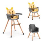 Chaise haute - beeloom - forme giraffe - tansformable en chaise - a partir de 6 mois