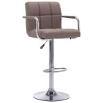 Meilleures chaise haute salon tabouret de bar taupe tissu53x52x(92 - 112)cm ssd93418926