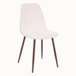 Chaise bouclette roka blanc atmosphera Chaise bouclette roka blanc atmosphera