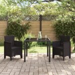Chaises de jardin 2 pcs rotin synth�tique marron