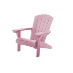 Chaise de jardin adirondack - rose - style bois - keter