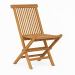 Chaise de jardin pliante en bois de teck massif huil� - ancolie meubletmoi