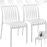 Chaises de jardin - tectake - lot de 2 chaises alcudia empilables et r�sistantes aux intemp�ries 47 x ...