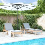 Chaises longues lot de 2 - bain de soleil 1995x60x74 cm bois massif de pin
