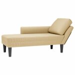 Chaise longue avec coussin - bain de soleil tissu en velours ctel gris - vert