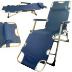 Chaise longue de jardin pliable en aluminium - transat bain de soleil multicolore protection anti - uv ...