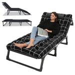 Chaise longue - matelas d�houssable 4 positions ajustables ? rembourrage en coton perl� synth�tique