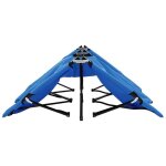 Chaise longue pliable - 2 places - transat / bain de soleil - bleu aciertop vente436006713