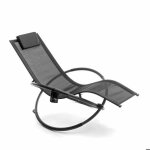 Chaise longue � bascule - innovagoods - rockorb - pliable - ergonomique - noir