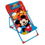 Chaise longue pliante - mickey - multicolore - pliable - r�sistant pour enfants