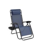 Chaise longue renforce bleue zero gravity
