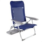Chaise longue - transat - bain de soleil aktive - 62294 - beach chaise pliante, alu + textilene 2x1, ...