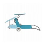 Chaise longue - transat - bain de soleil nils nc3307 chaise longue bleue