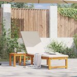 Chaise longue - transat - bain de soleil vidaxl transat 1 - personne marron 53 x 202 x 89cm bois dacacia ...