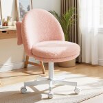 Chaise de maquillage pivotante sans accoudoirs support dorsal r�glable en hauteur roulettes molleton ...