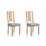 Martina home housse de chaise emilia - lot de 2 gris jacquard �lastique