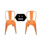 Chaise en métal de style industriel pour la maison restaurant bar pizzerie. set 4 chaises couleur orange ... Chaise en métal de style industriel pour la maison restaurant bar pizzerie. set 4 chaises couleur orange ...