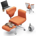 Chaise multi - positions - newtral - freedom - x - pro - accoudoirs - orange - largeur 46 cm