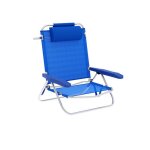Chaise pliante - marbueno - bleu - aluminium - 5 positions - rsistante