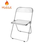 Chaise pliante en acrylique empilable lgante et transparente sans accoudoirs pour votre salle  manger ...