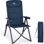 Chaise pliante de camping 150kg avec dossier haut inclinable 4 positions idale pour jardin terrasse ...