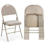 Chaise pliante intérieur lot de 4 - relax4life - siège rembourré - chaise de conférence en métal - tissu ... Chaise pliante intérieur lot de 4 - relax4life - siège rembourré - chaise de conférence en métal - tissu ...
