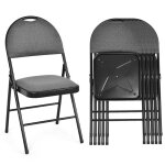 Chaise pliante intérieur lot de 4 - relax4life - siège rembourré - chaise de conférence en métal - tissu ... Chaise pliante intérieur lot de 4 - relax4life - siège rembourré - chaise de conférence en métal - tissu ...