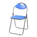 Chaise pliante - master grill&party - domino - m�tal - cuir �cologique - bleu