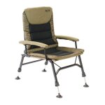 Chaise pliante - rcg - comfort wide - vert olive - rglable - cadre en acier