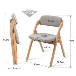 Chaises pliantes rembourr�es - homefun - lot de 2 - gris - bois massif - housse amovible