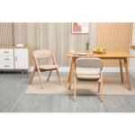 Chaises pliantes - truxen8 - lot de 2 - sièges rembourrés - housse amovible - bois massif Chaises pliantes - truxen8 - lot de 2 - sièges rembourrés - housse amovible - bois massif
