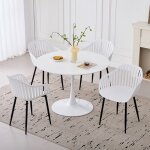 Chaises de salle � manger - lot de 4 - design scandinave - blanc