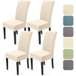 Chaise de salle manger 4 pices housses de chaise extensible jacquard couverture de chaise de paquet de ...