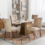 Chaise de salle � manger (chaise de cuisine chaise de salon avec heurtoir unique � larri�re 4 pcs) chaise ...