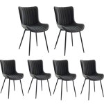 Chaises de salle  manger - moderne - lot de 6 - pieds en mtal - confortables - design lgant