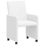 Chaises de salle � manger modernes - vidaxl - blanc - simili cuir - 57x66x94 cm - rembourrage en mousse ...