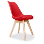 Chaise de salle � manger nordic ? style scandinave ? brielle rouge