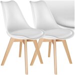 Chaises de salle � manger - tectake - lot de 2 fauteuils repas fr�d�rique style scandinave forme ergonomique ...
