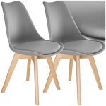 Chaises de salle � manger - tectake - lot de 2 fauteuils repas fr�d�rique style scandinave forme ergonomique ...