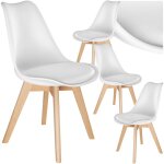 Chaises de salle � manger - tectake - lot de 4 fauteuils repas fr�d�rique style scandinave forme ergonomique ...