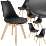 Chaises de salle � manger - tectake - lot de 6 fauteuils repas fr�d�rique style scandinave forme ergonomique ...