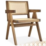 Chaise de salle à manger - tectake - fauteuil lissy style boho avec cannage viennois en bois et accoudoirs ... Chaise de salle à manger - tectake - fauteuil lissy style boho avec cannage viennois en bois et accoudoirs ...
