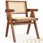Chaise de salle à manger - tectake - fauteuil lissy style boho avec cannage viennois en bois et accoudoirs ... Chaise de salle à manger - tectake - fauteuil lissy style boho avec cannage viennois en bois et accoudoirs ...